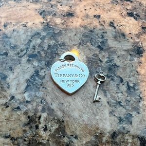 Tiffany and Co Heart Tag with Key Pendant necklace